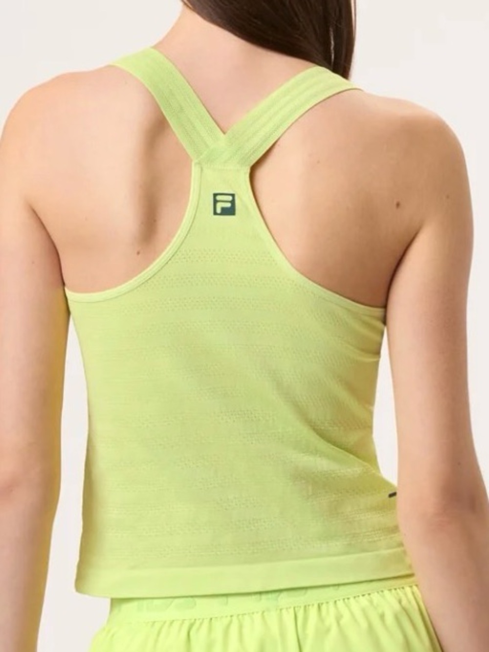 Fila Women’s Ace Seamless X-Back Tank Shadow Lime Size Small